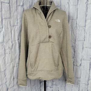 The North Face Women's Beige Geometric Pullover Sweatshirt Medium‎